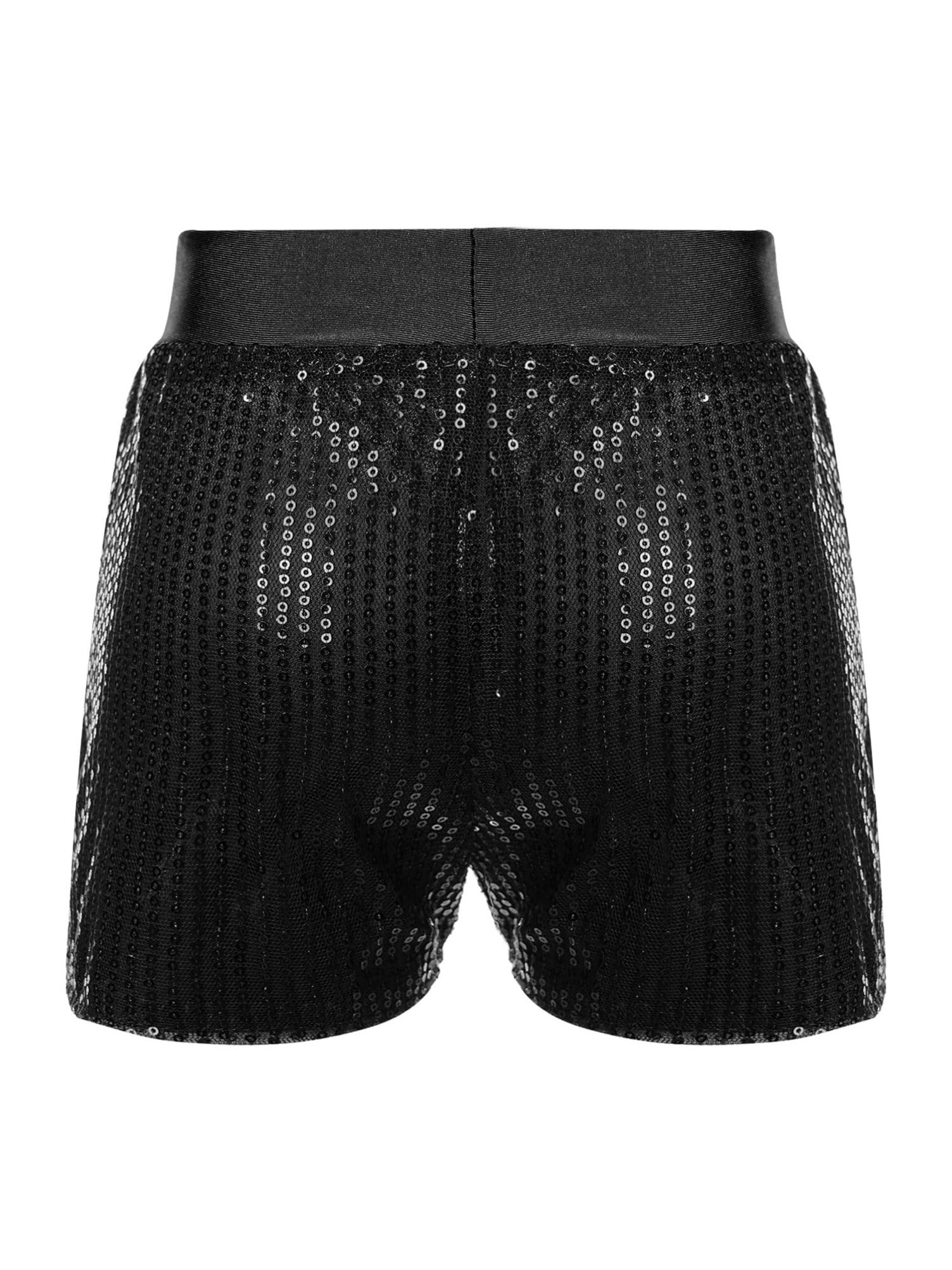 Alvivi Pantalones Cortos de Danza para Niñas con Lentejuelas Brillantes Pantalones de Baile Moderno Jazz con Cintura Elástica Shorts Rendimiento 3-12 Años