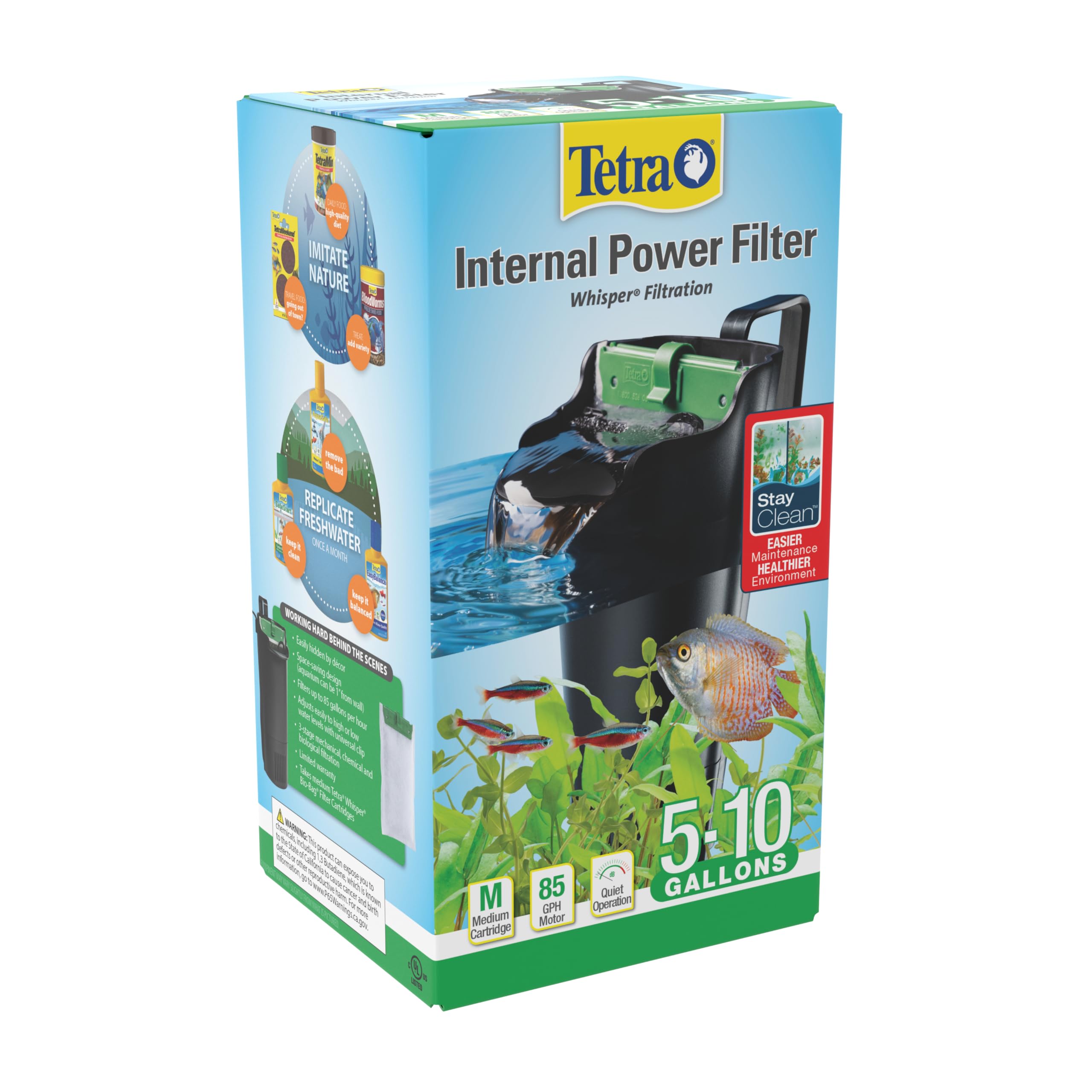 Amazon.com : Tetra Whisper Internal Power Filter 5 to 10 Gallons