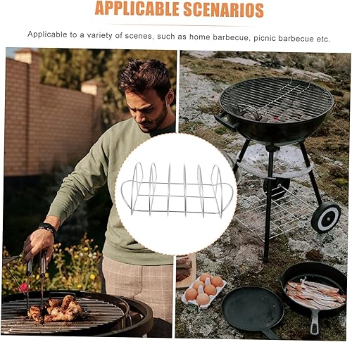 Miniatura 6 de KICHOUSE Parrilla de acero inoxidable para carne, parrilla de acero inoxidable, parrilla para asador, parrilla para carne, utensilios de cocina para