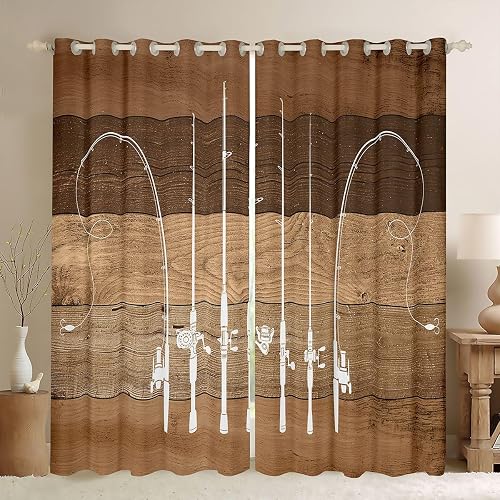 Erosebridal Fish Blackout Curtains Ice Fishing Gear Fishing Curtains & Drapes Re