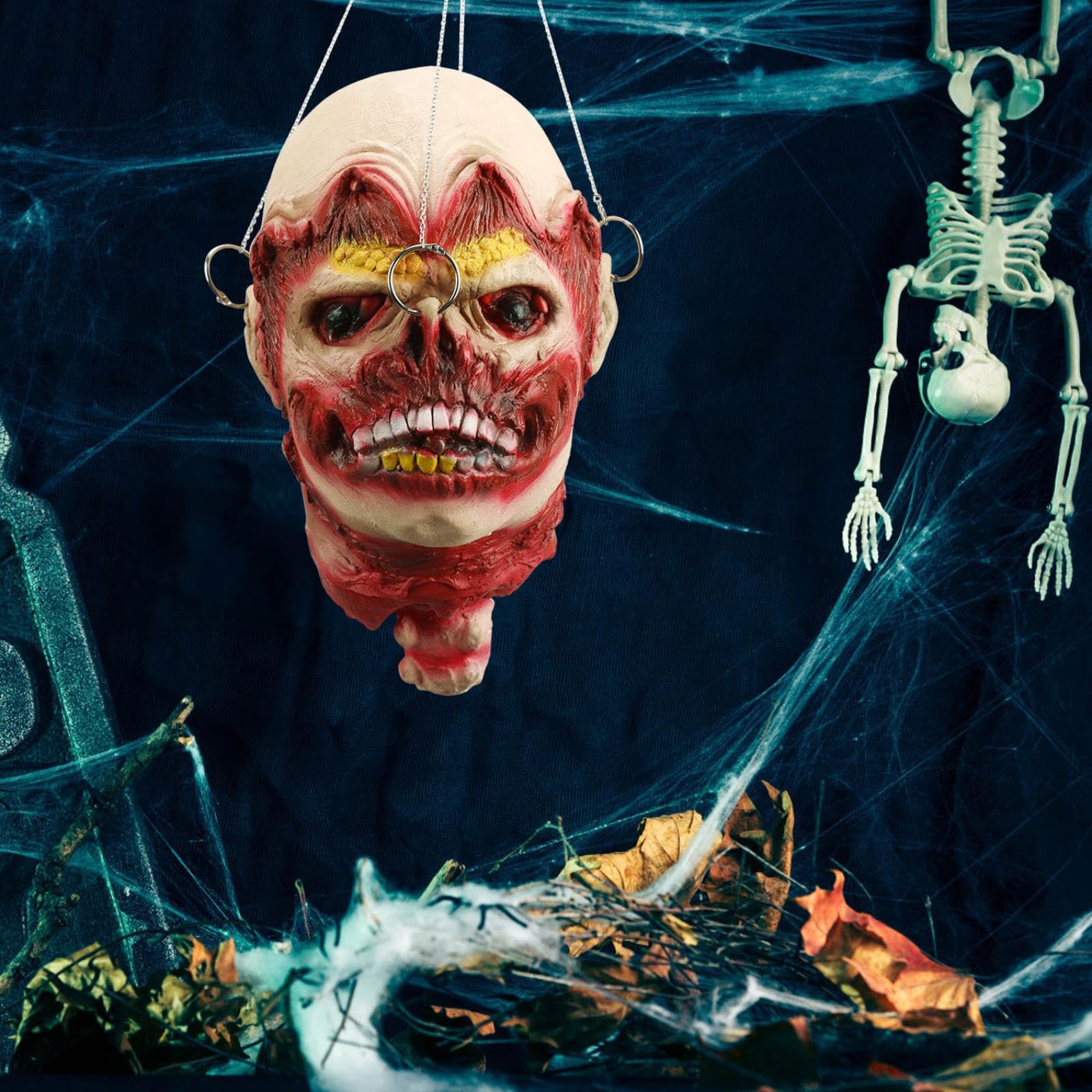 Amazon.com: Halloween Scary Zombie Head Pendant, Horror Bloody