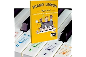 QMG Color Piano and Keyboard Stickers and Complete Color Note Piano Music...