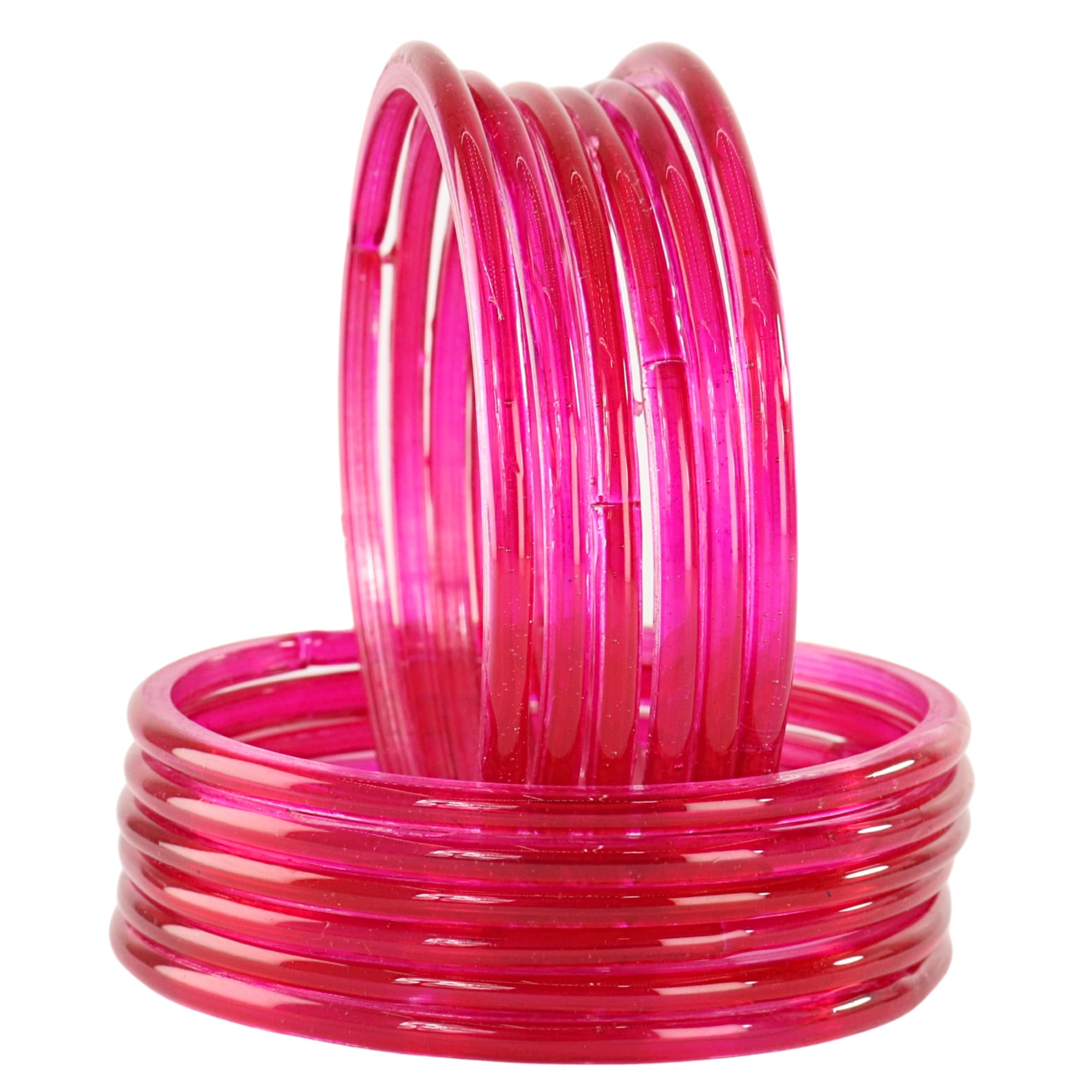 Viral Jelly Transparent Plain Glass Chudi Set For Women & Girls | Traditional Bangle Set | Stylish Bangles For Girls | Ethnic Wedding, Festive & Daily Jewelry | Classic Designer Churi - Set Of 12-image-40