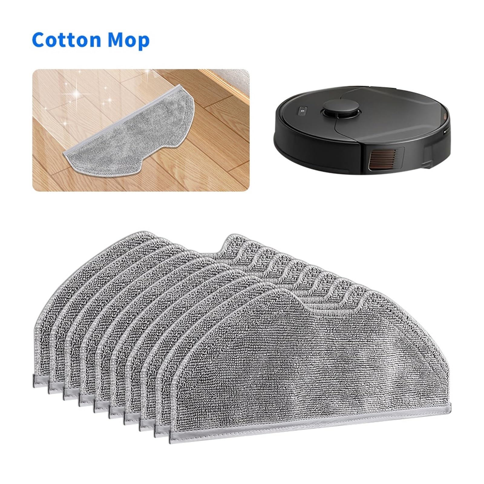 Almohadillas For Fregona, Compatibles Con Eufy, X8 Pro, Accesorios For Robot Aspirador, Paños De Fregona For Barrer En Seco Y Húmedo, Pieza De Repuesto For Fregona De Suelo Lavable(50 pcs)