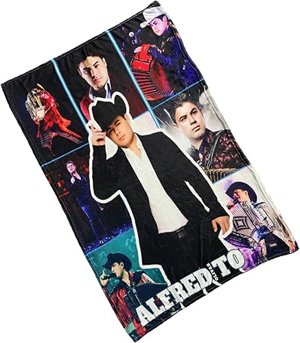 Miniatura 3 de Frazada Alfredito Olivas Mexican Singer Fleece Fabric Soft Rest Thin Blanket Measures 160 x 110 cm (Collage)