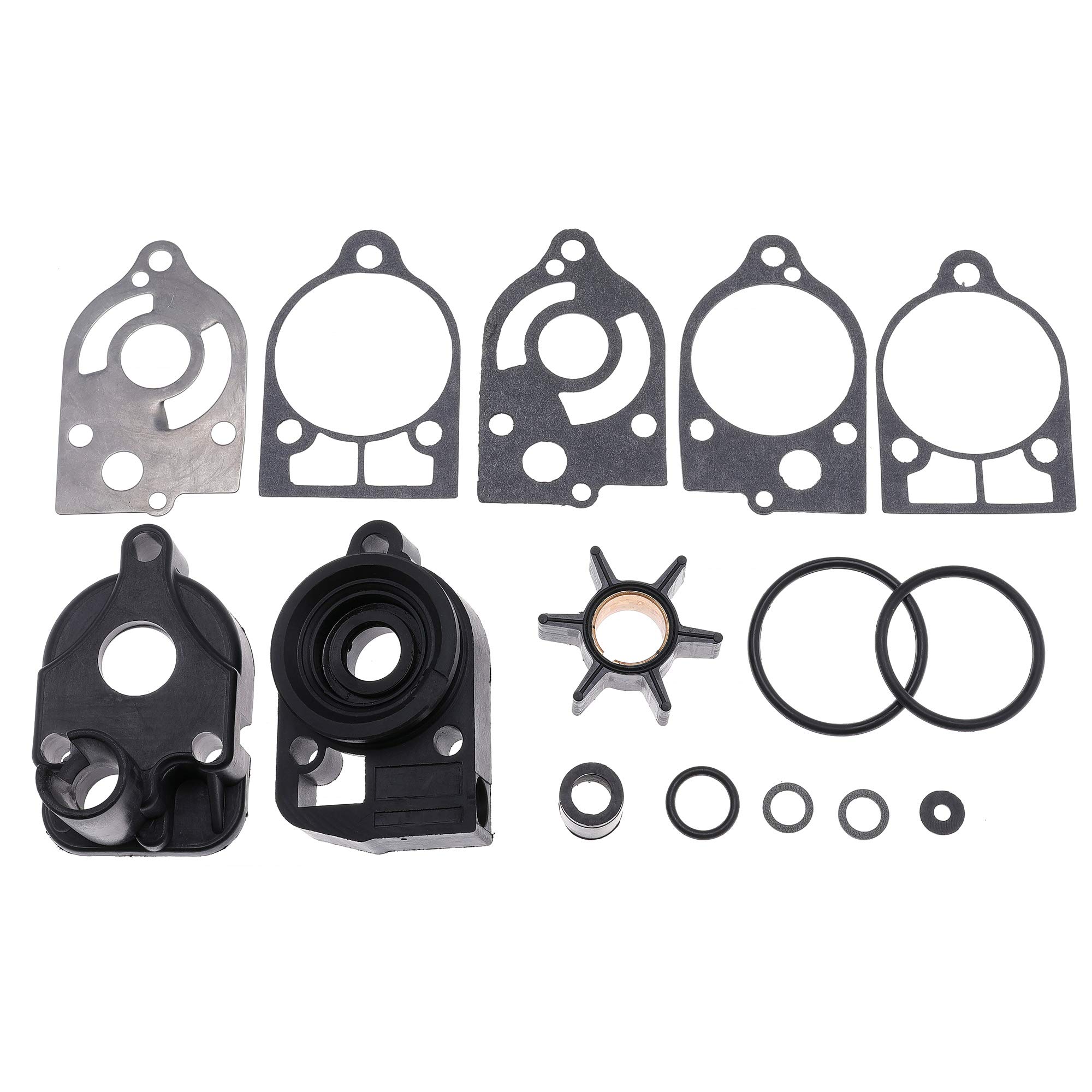 Fudoray 46-77177A3 Water Pump Impeller Repair Kit for Mercury Mariner Quicksilver 30 35 40 45 50 60 65 70 HP 2 Stroke Outboard Replace for Sierra 18-3324