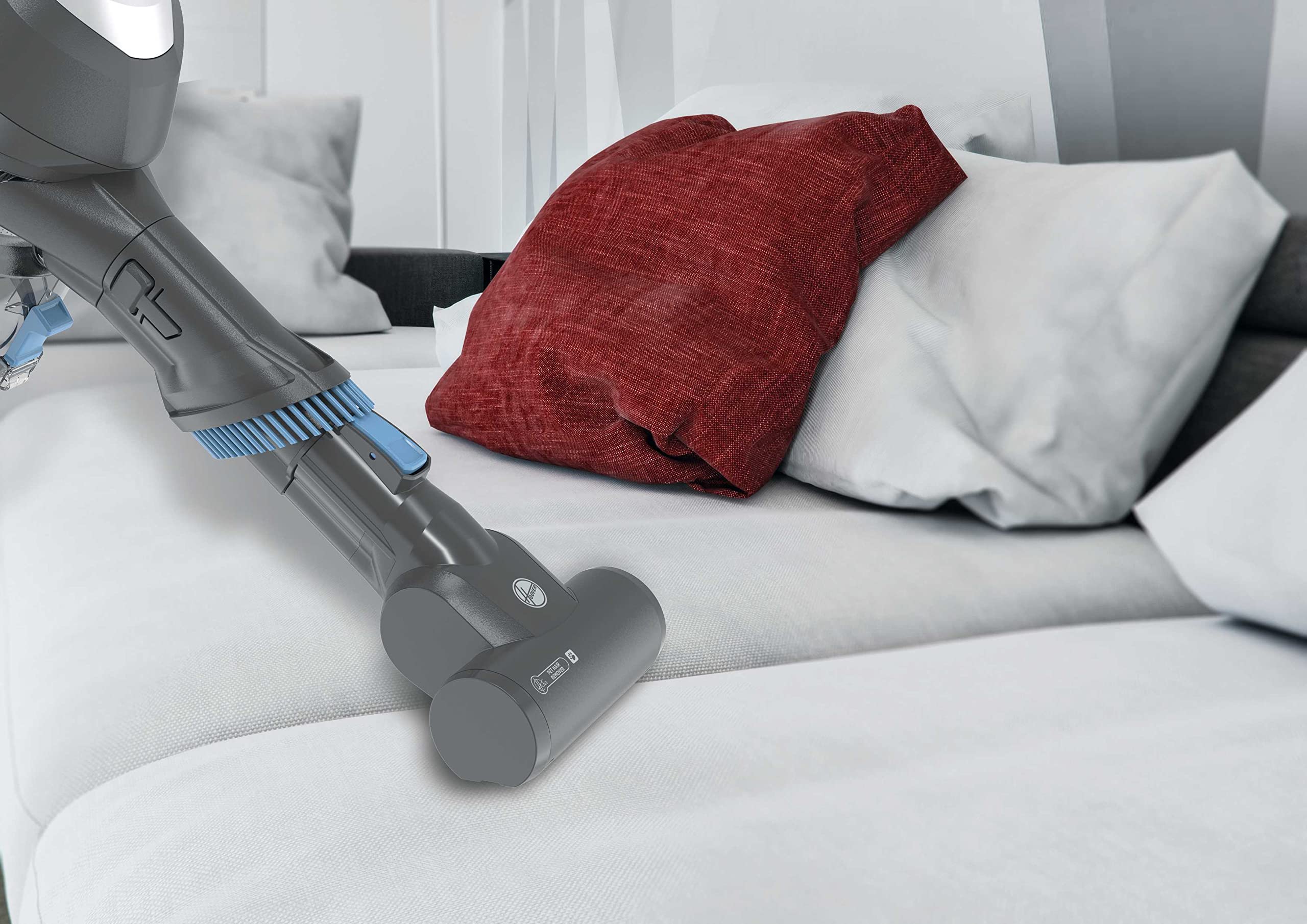 Hoover H-FREE 100 HF122PTA 011 Scopa Elettrica Ricaricabile senza Fili, Tecnologia Ciclonica senza Sacco, con Spazzola per Peli Animali, Potente, Batteria da 22V, Autonomia 40 Min, Gregor Titanium