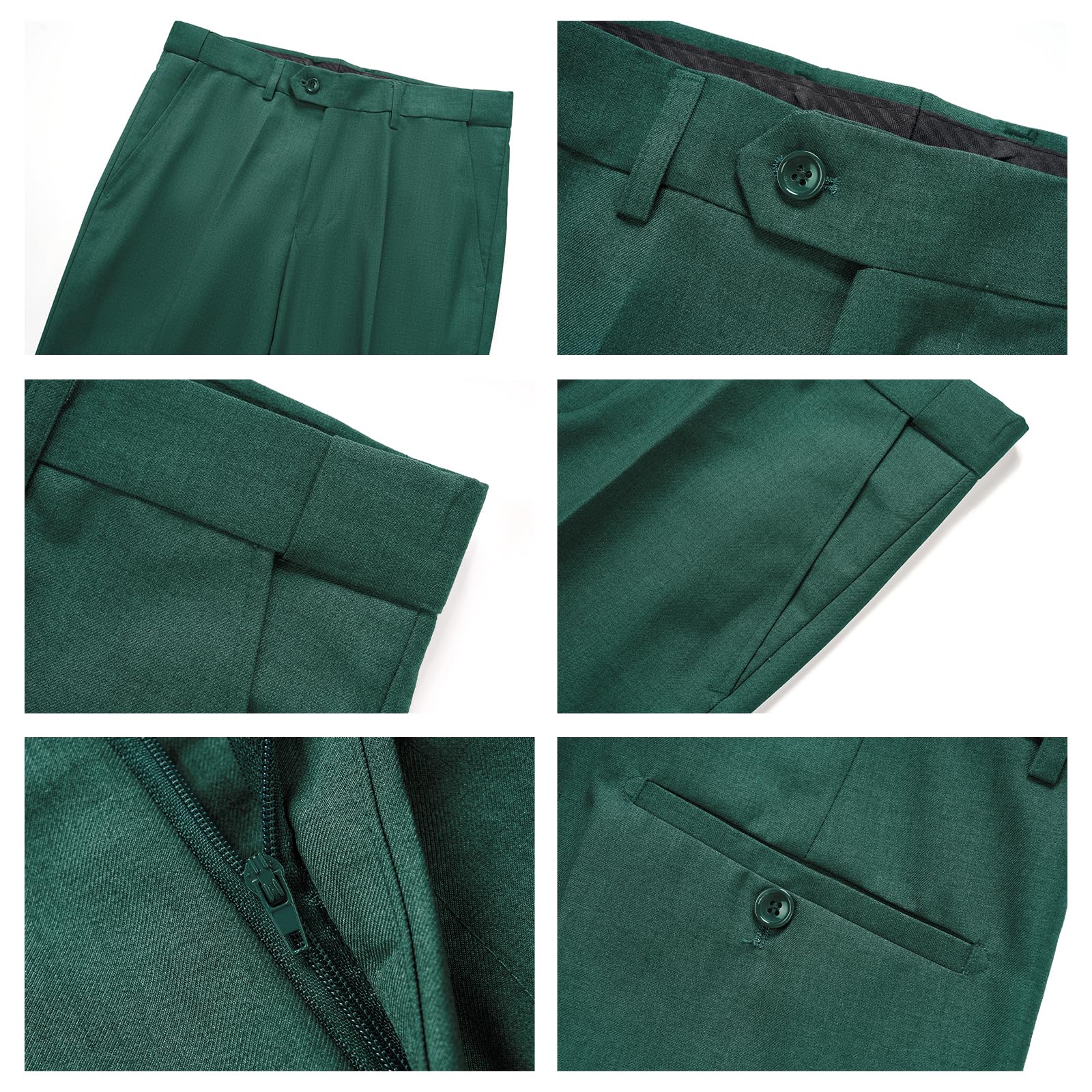 KUDORO Anzüge Herren Anzüge Slim Fit 3 Teilig EIN Knöpfe Sakko Weste Hose | Herrenanzüge 3-Teilig für Ball Hochzeit Business Party