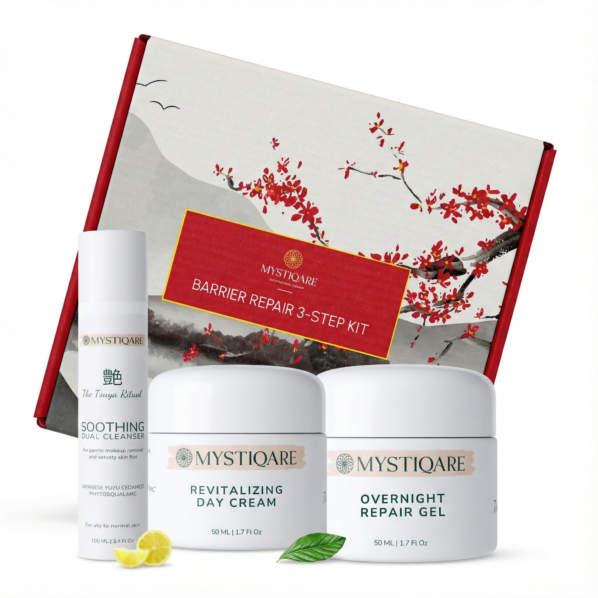Mystiqare Barrier Repair 3-Step Kit | Cleanser + Day Cream + Night