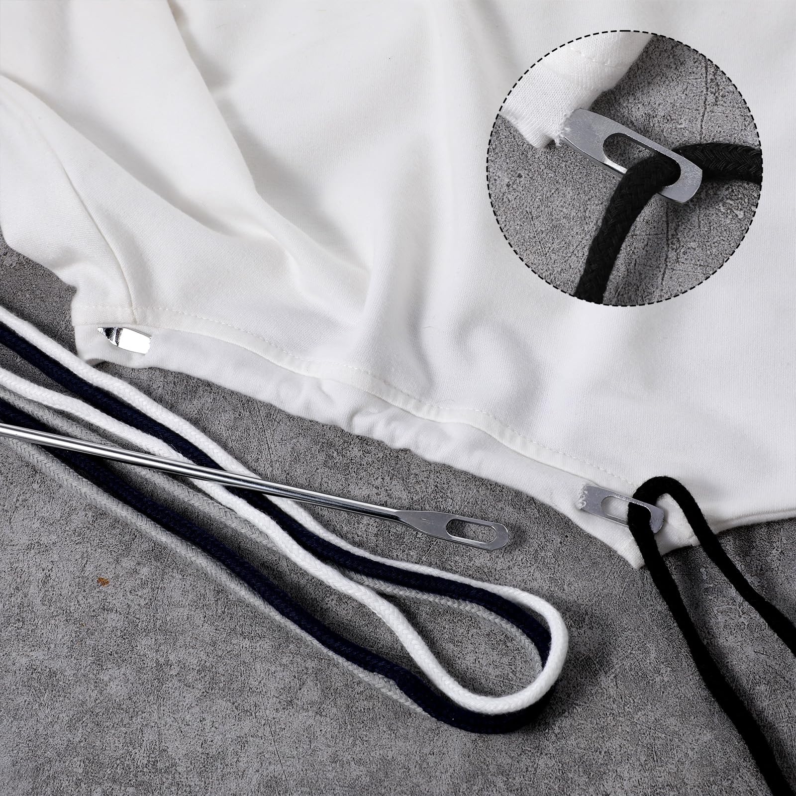 Drawstring Threader Tool - Metal Replacement Needle For Hoodies, Pants, Shorts