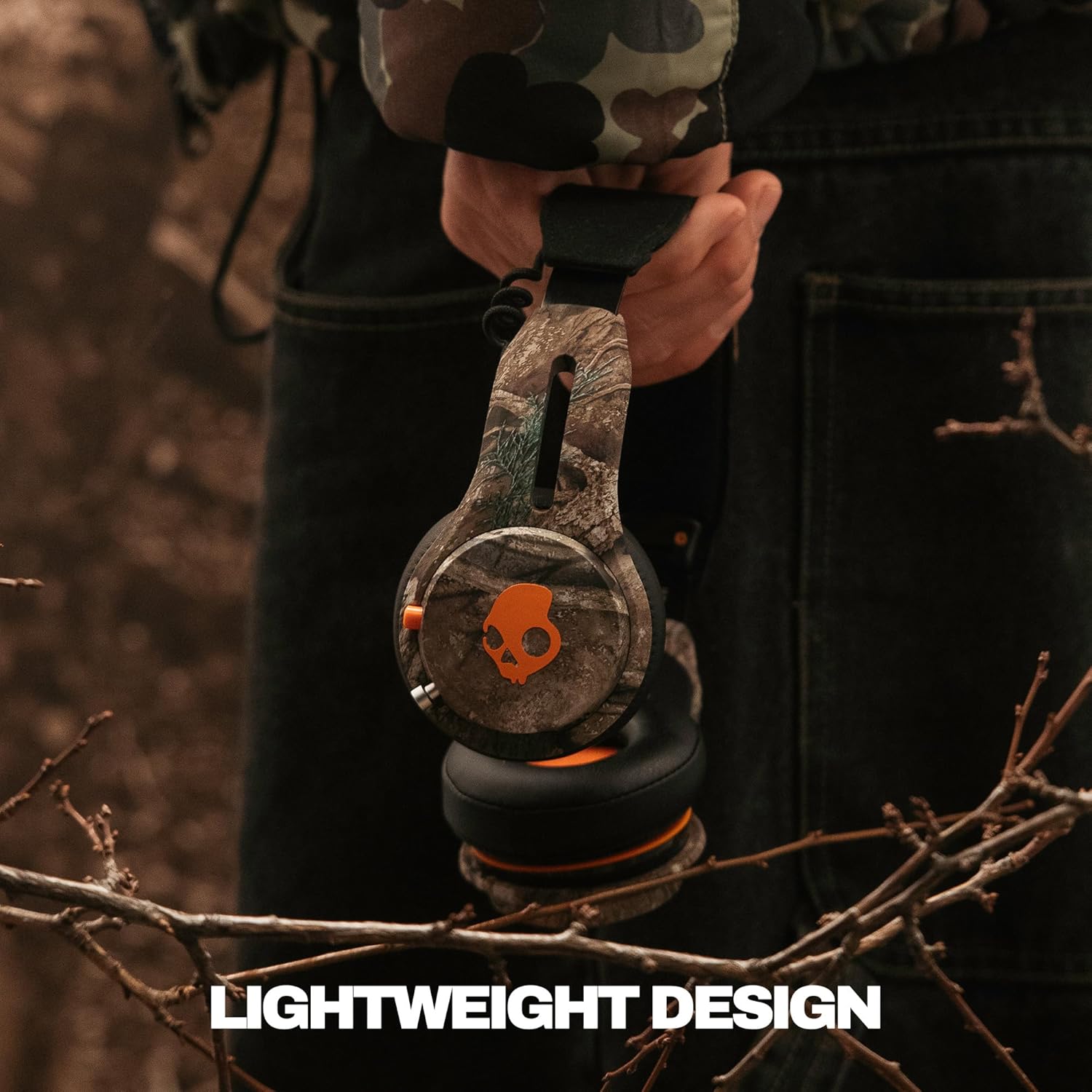 Skullcandy Icon ANC Wireless On-Ear Bluetooth Headphones, Active Noise Cancelling, 60 Hours Battery, Sweat Water Resistant, Foldable Durable Travel Ready, Microphone for iPhone Android - Realtree APX - Image 5