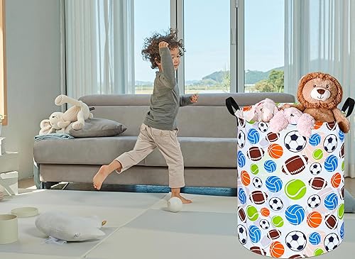 Miniatura 6 de Cesta grande para ropa sucia, cestas de almacenamiento de lona para el cuarto del bebé para niños y niñas, caja de juguetes, cestas de regalo para