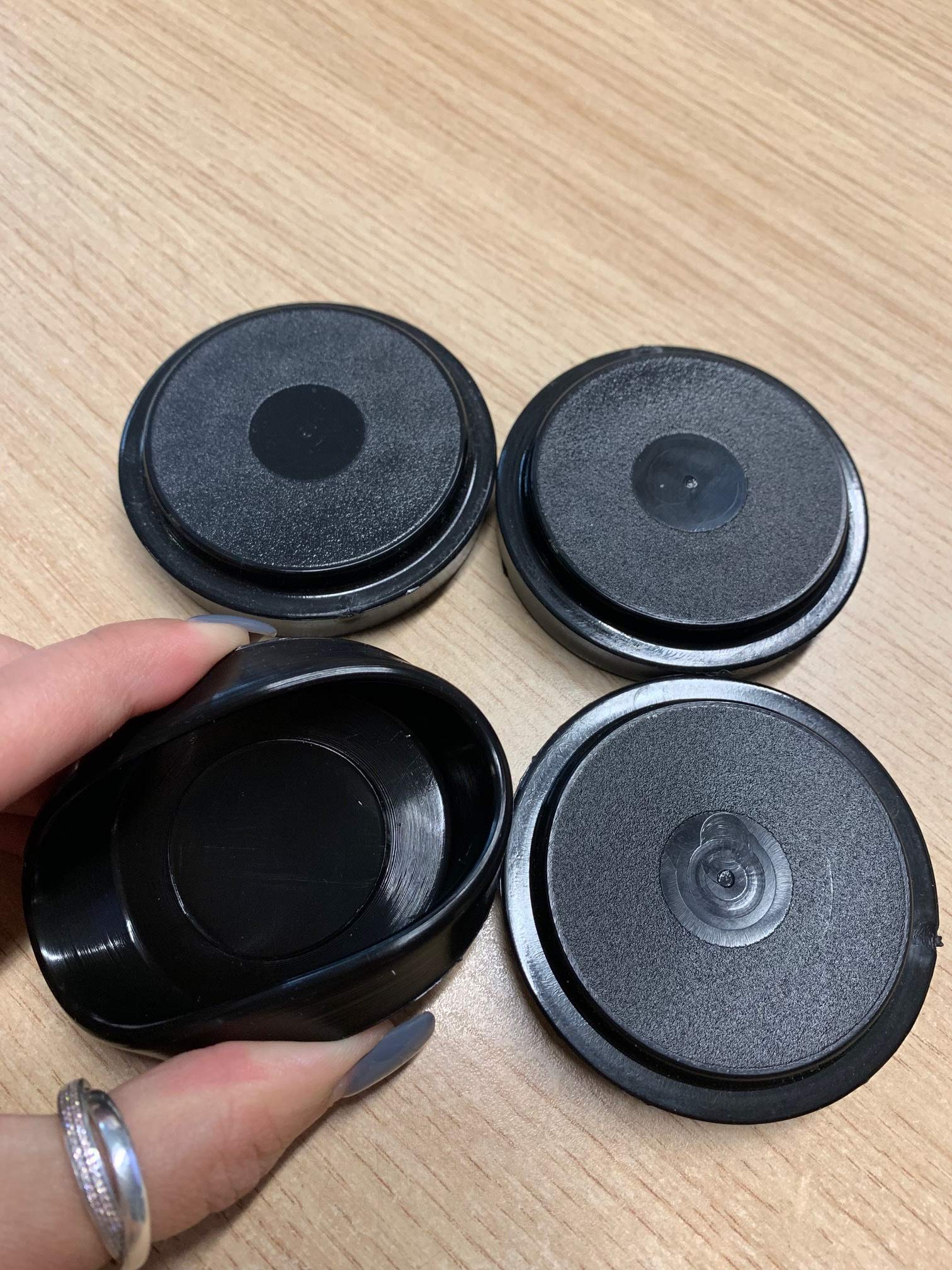 Ketoplastics Black 4 X Rubber Castor Cups Carpet/Floor Chair/Sofa Furniture Protectors Caster