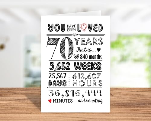 Miniatura 6 de Katie Doodle - Tarjeta de cumpleaños número 70 súper bonita, regalos de cumpleaños de 70 para mujeres, regalos de cumpleaños de 70 para hombres