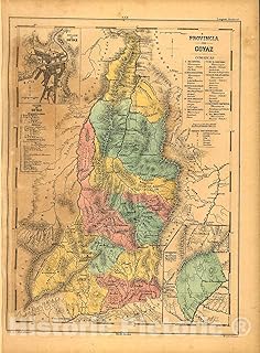Historic 1868 Wall Map - Atlas do Imperio do Brazil : comprehendendo as respectivas divisÁµes administrativas, ecclesiasticas, eleitoraes e judiciarias - Provincia de Goyaz 24in x 30in