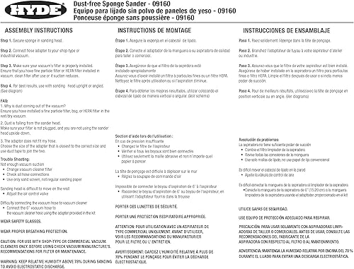 Miniatura 7 de HYDE Lijadora de esponja 9160 sin polvo, 1 paquete (paquete), color negro