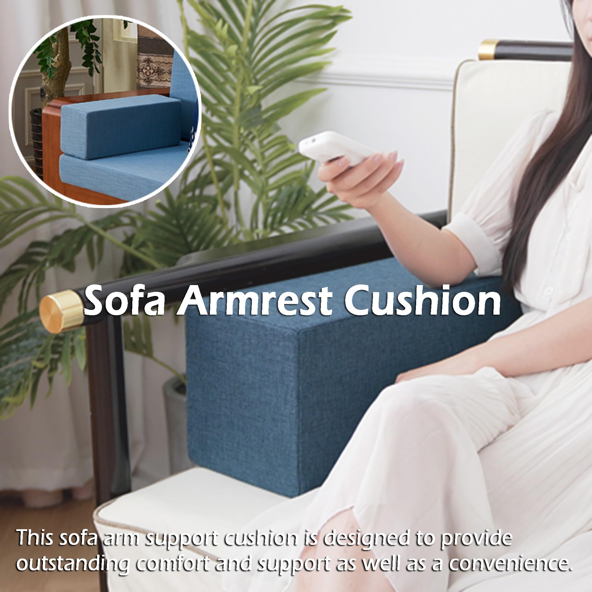 Coussin D'accoudoir Personnalisable Pour Canapé Ou Lit - 60x20x20 Cm, Gris Foncé - Remplissage éponge, Housse Zip - 10