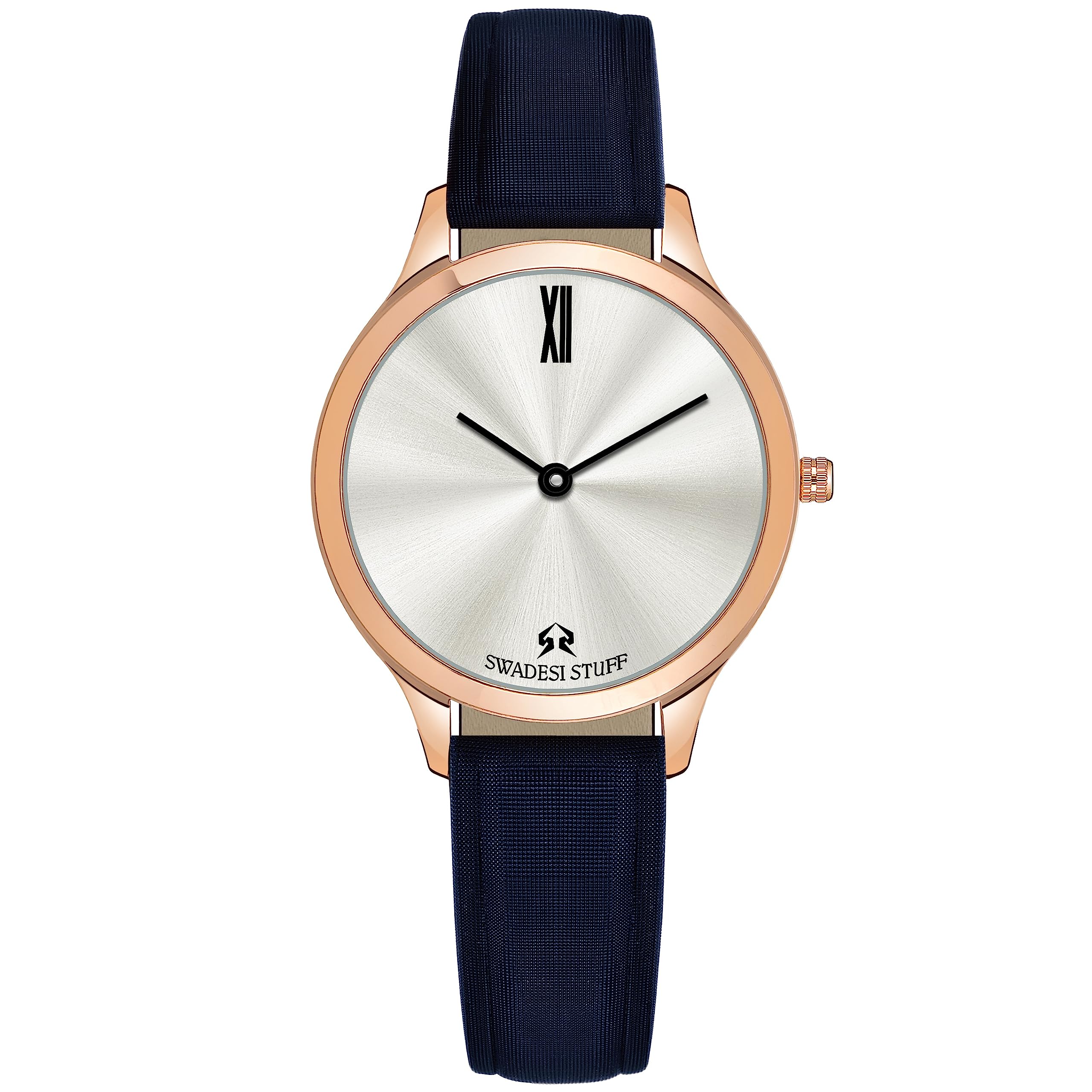 SWADESI STUFF Austere Silver Dial Premium & Luxurious Genuine Leather Strap Analog Watch for Women (B0C7H7S2VS) Amazon Price History, Amazon Price Tracker