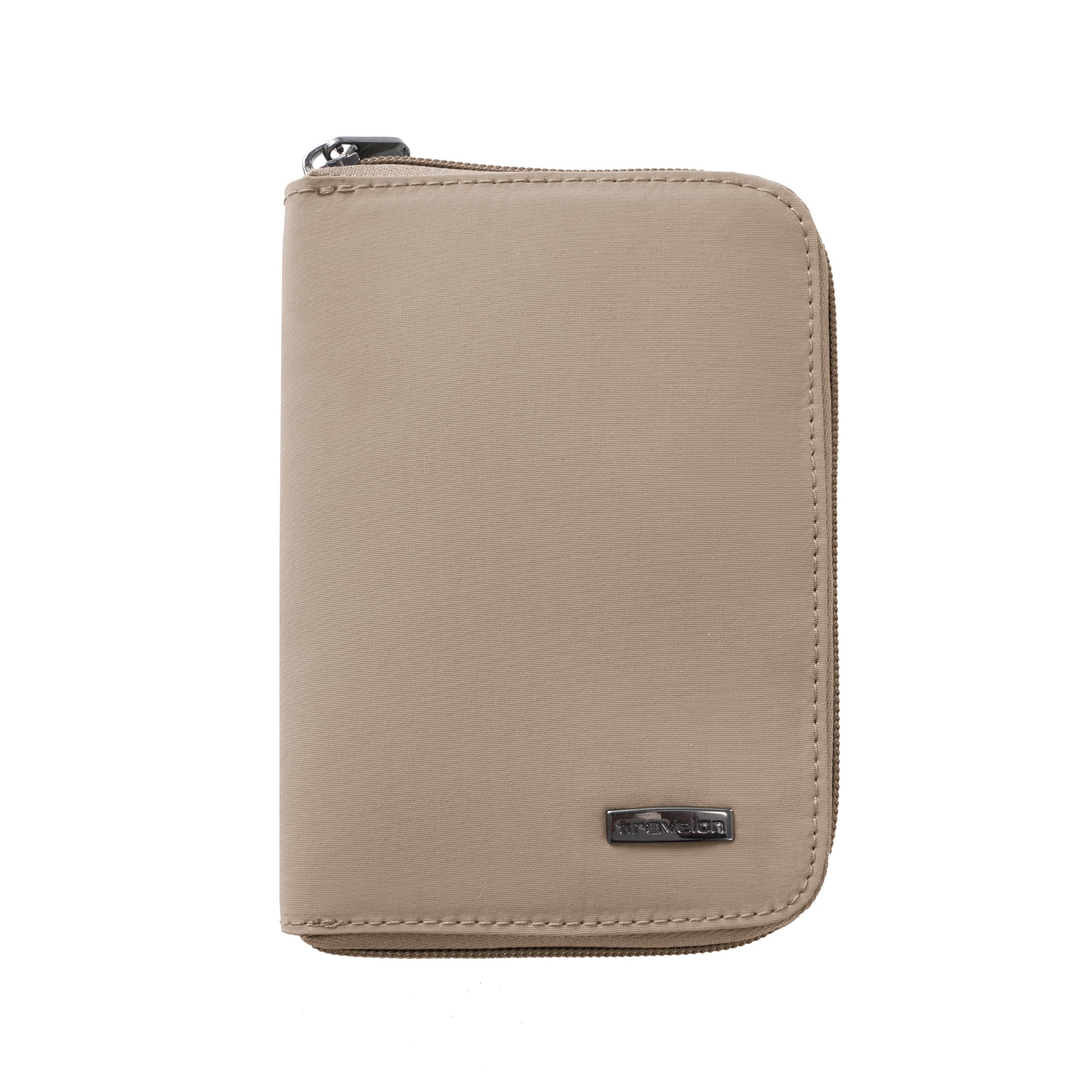 Rfid Blocking Passport Zip Wallet Passport Wallet, Sable, 4.5”W x 6”H x 0.75”D, Travelon Rfid Blocking Passport Zip Wallet-image-16