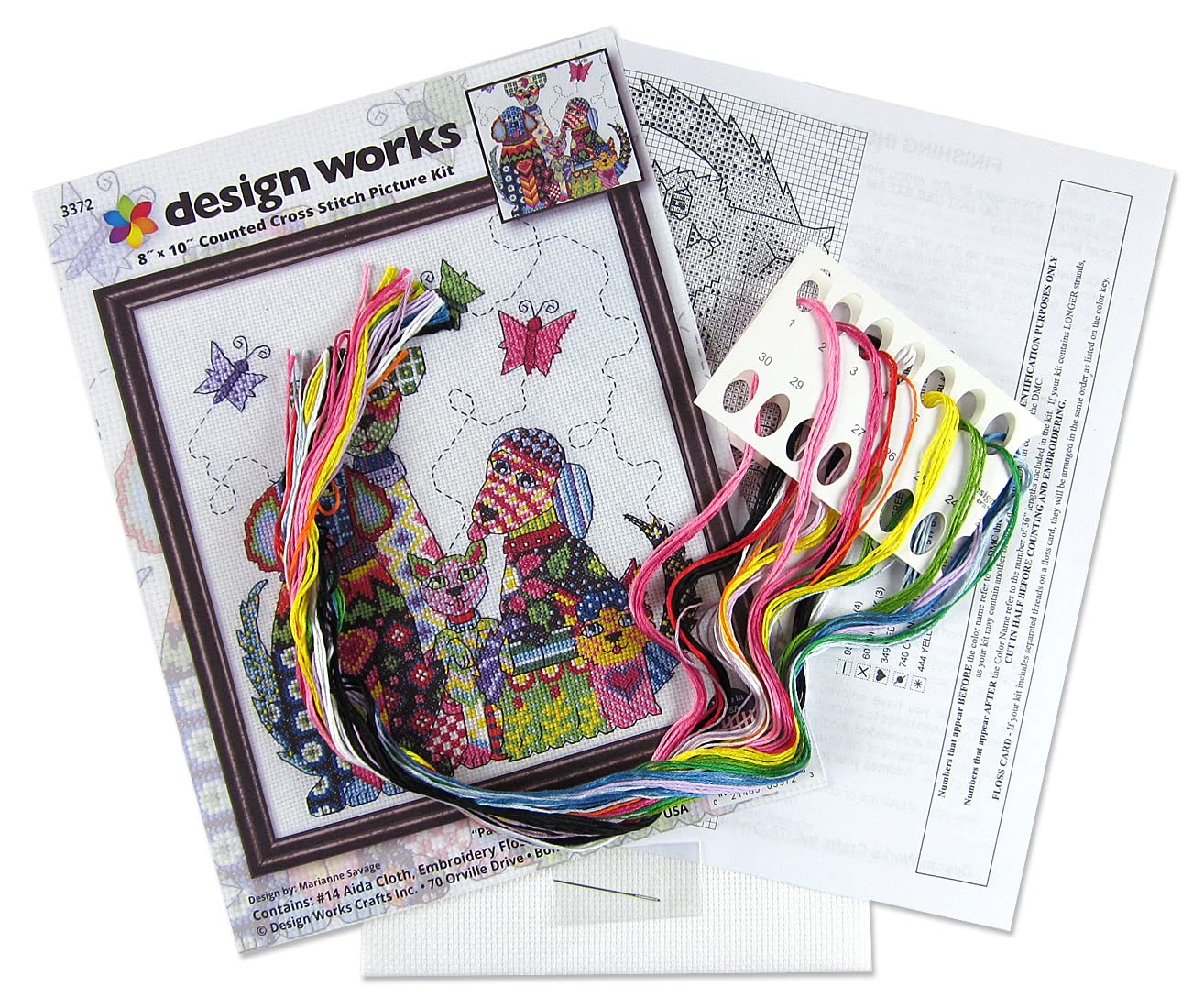 Kit De Point De Croix Comptée – Woof – 36 X 36 Cm - Trimits