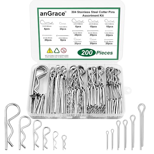 200pcs Cotter Pin Hairpin R Clips Assortment Kit, 304 Stainless Steel 13 Sizes Cotter Pins Set for Hitch Pin Lock Systems, Trucks, and Engine Repair - Includes Hair Pin Clips