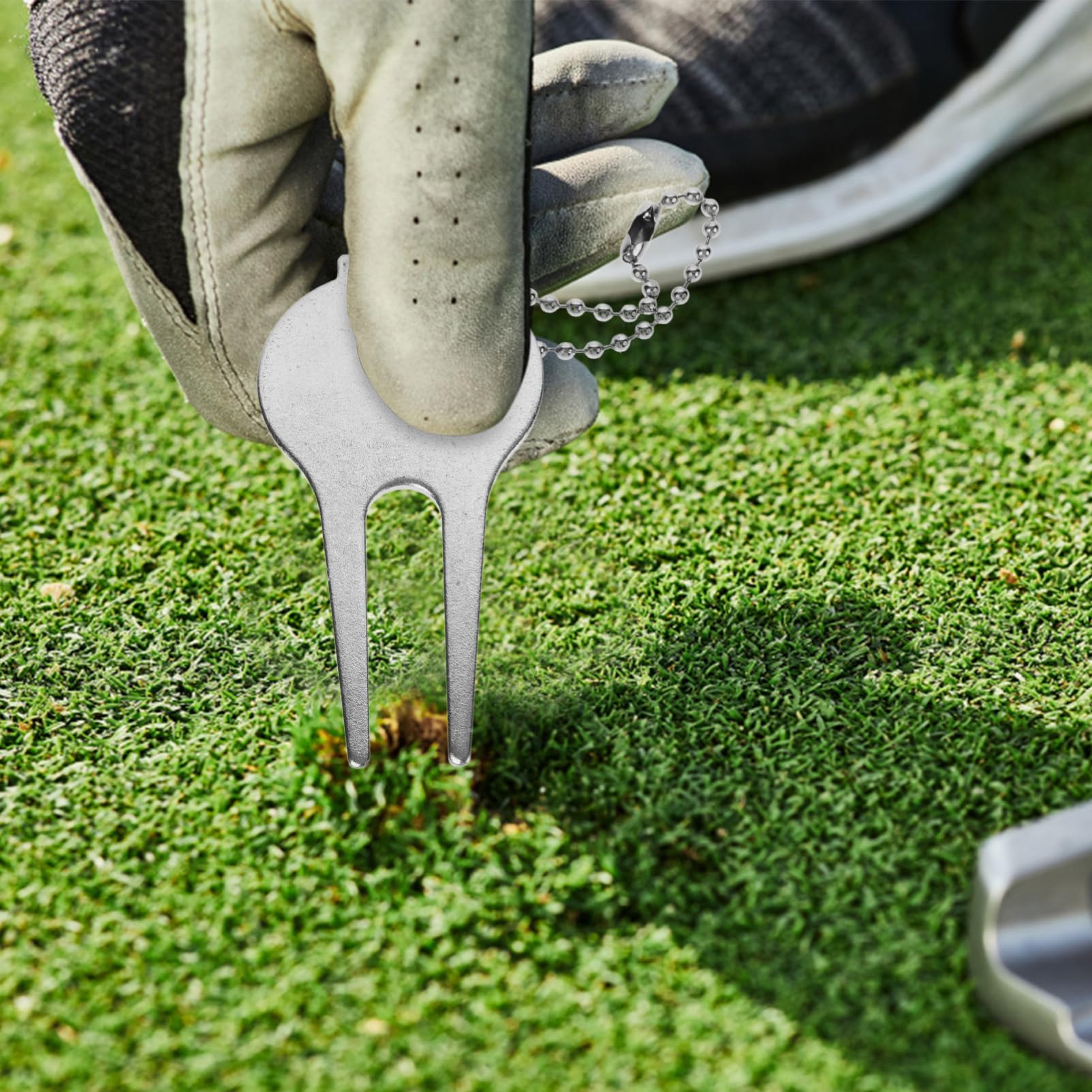 GRIRIW 8Pcs Golf Divot Repair Forks Lawn Repair Tools Portable Golf Ball Fixing Accessories for Lightweight and Convenient for Golfers