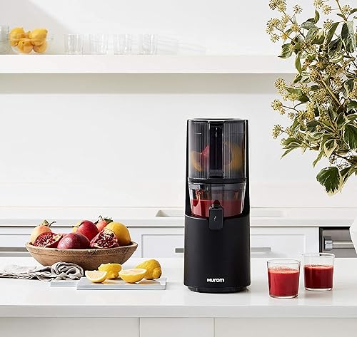 Miniatura 5 de Hurom Exprimidor lento H200 fácil de limpiar, negro mate, manos libres, tolva se adapta a productos enteros, motor silencioso, limpieza sin frotar,