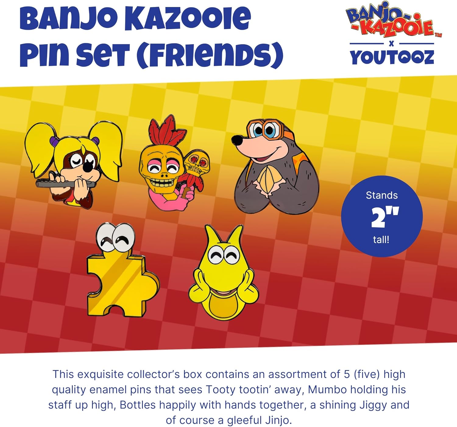 Youtooz Banjo Kazooie Pin Set, Official Licensed Banjo Kazooie Pins, Collectors Box Includes 5 Pins By Youtooz Banjo Kazooie Collection