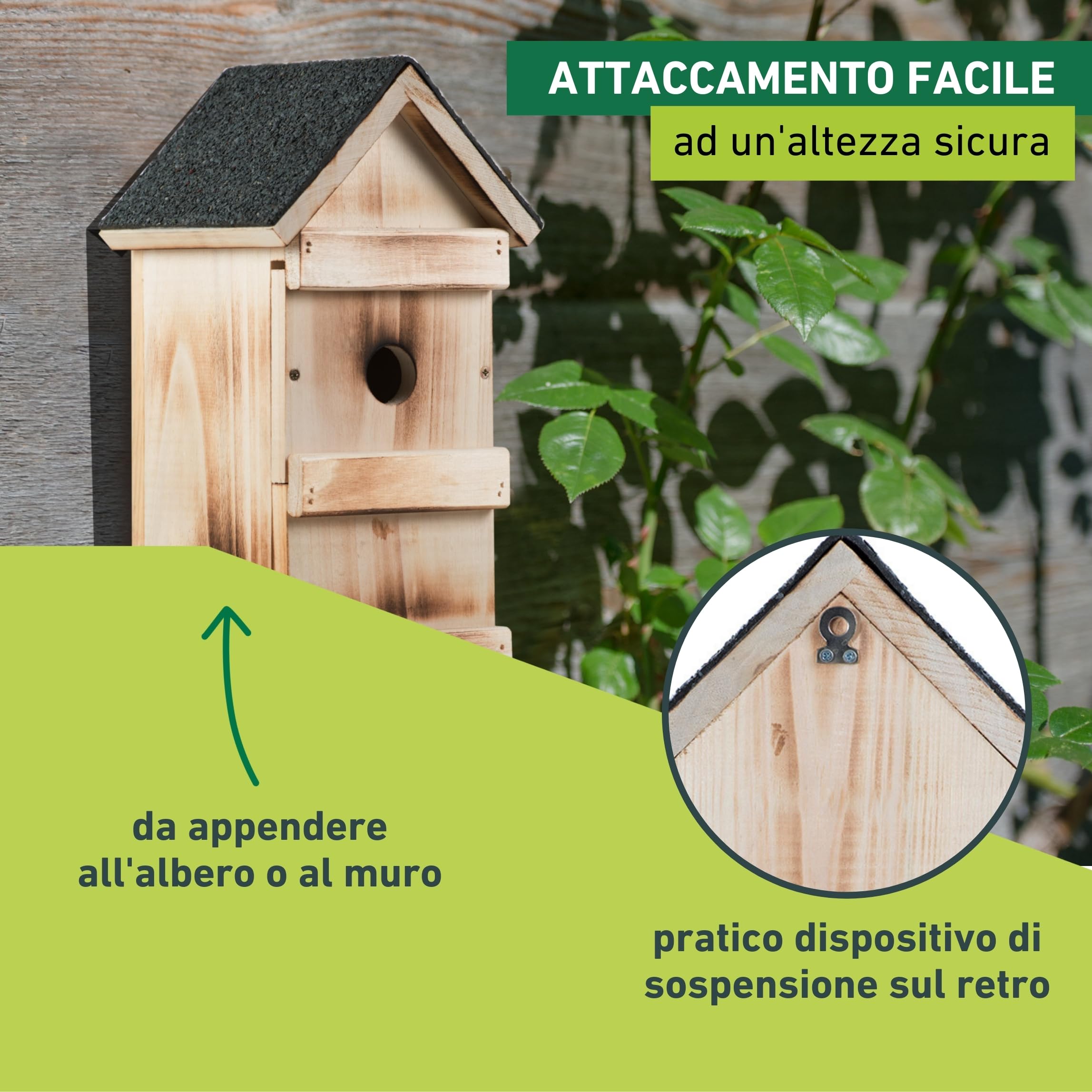Windhager Nidificazione degli Uccelli della Cassetta di nidificazione 3 in 1, Nido, Uccello casa, incubatore, Aiuto per la nidificazione, 06997