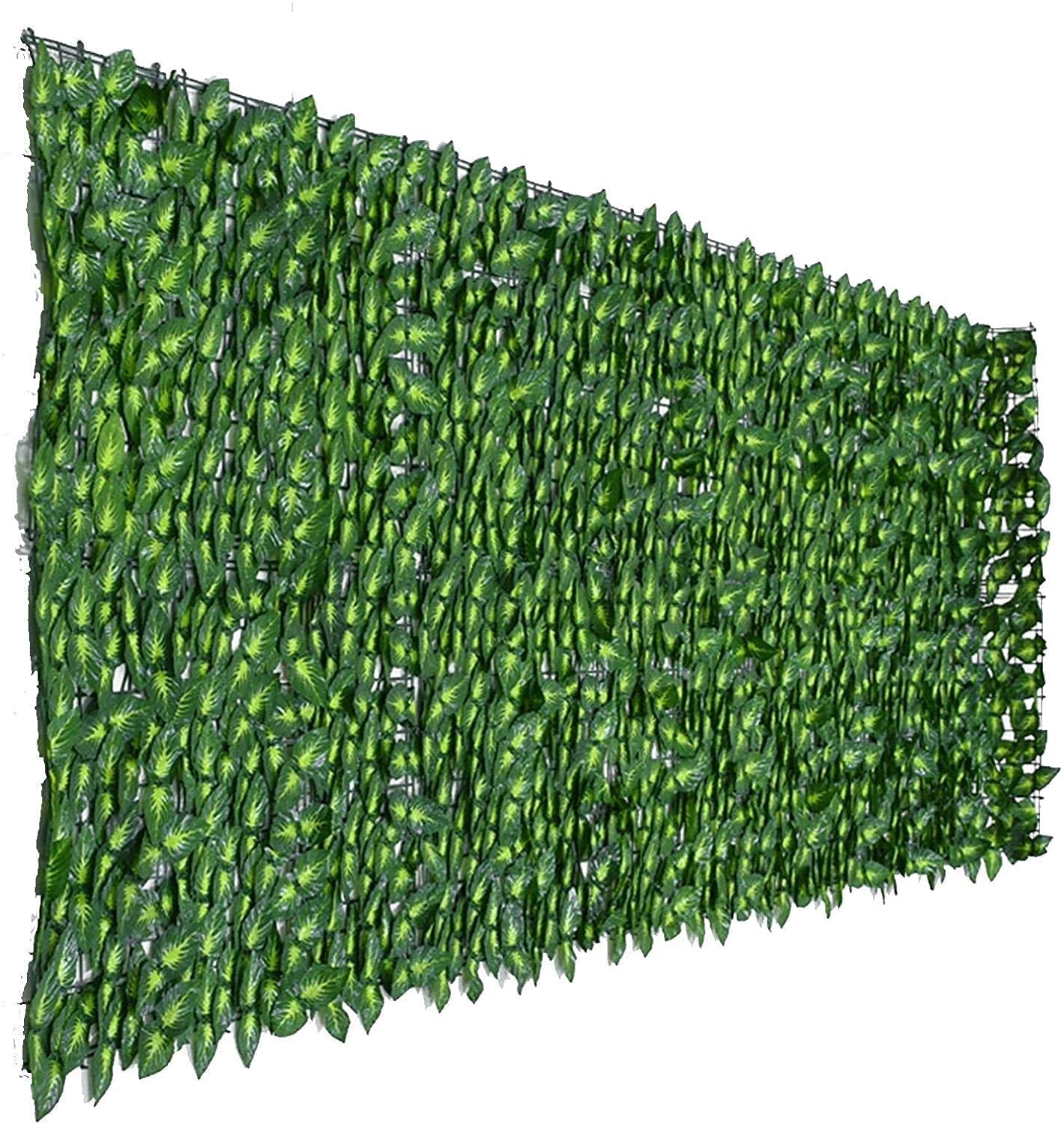 HLLINGArtificial Hedge Faux Ivy Can Be Cut Fence Privacy Screen Fake Leaf Balcony Greenly UV Procted Outdoor Wall Garden Decorartion (Color : Green, Size : 100x650cm)