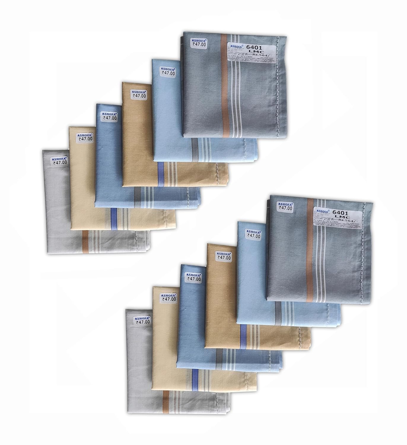 Ashoka Men's Cotton Handkerchief (multicolour) pack of 12 5 8127S2IPtfL. SL1500