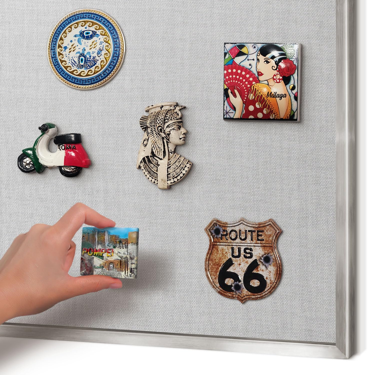 Panel Magnético Informativo 60x40 cm | Marco Plateado | Elegancia Sutil | Montaje Fácil | Pizarra de Pared | Para Restaurante y Bar | Expositor para Menú, Ofertas del Día