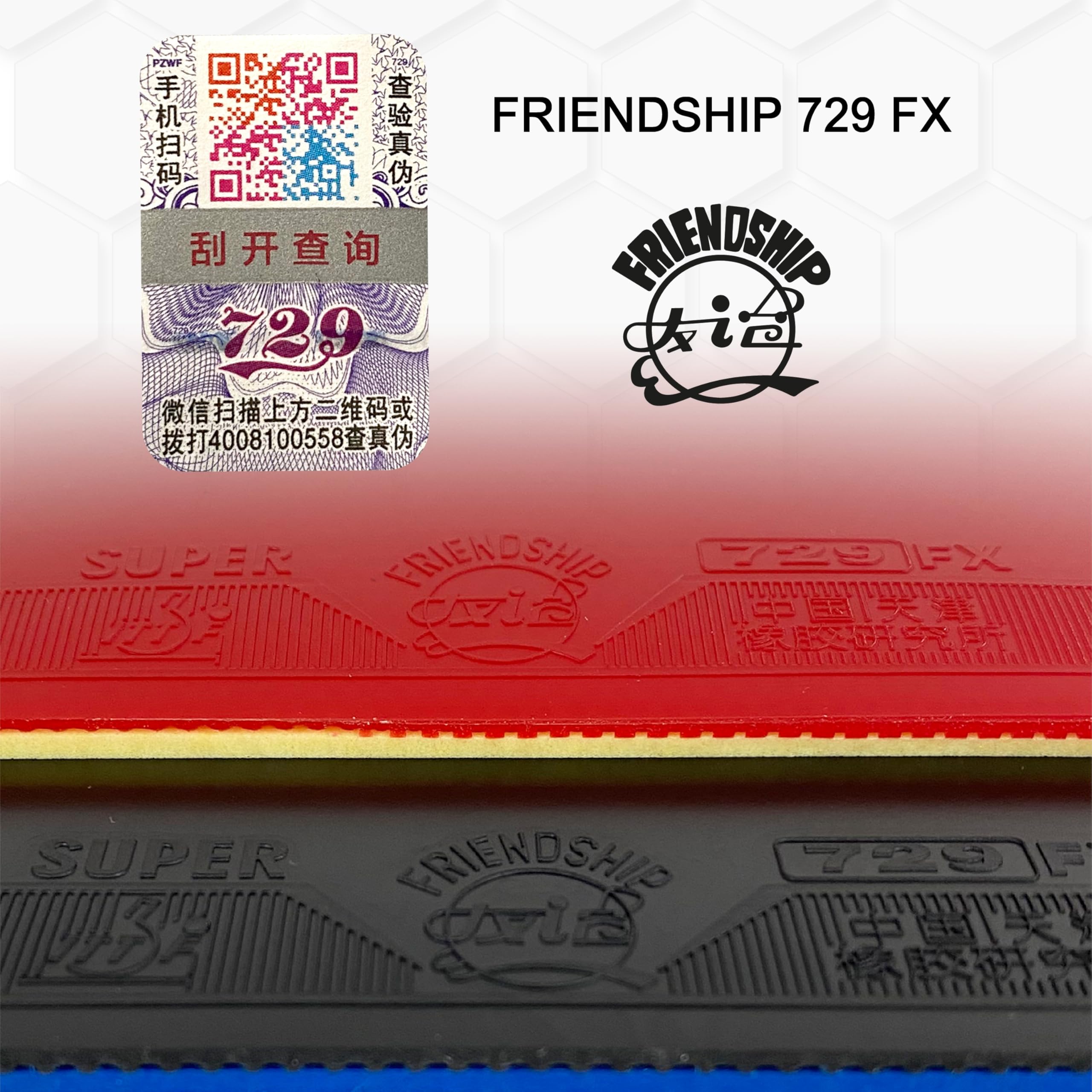 Friendship Super 729 FX Revêtement tennis de table ITTF picots intérieurs offensif