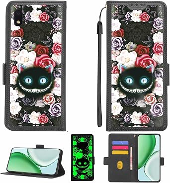 Aroepurt Case Compatible for QILIVE Smartphone 5.5 Q2 20 5.5 pouces Phone Case Flip Cover [with Tempered Glass Screen Protector][RFID Blocking][Luminous Effect] LPT-LZM