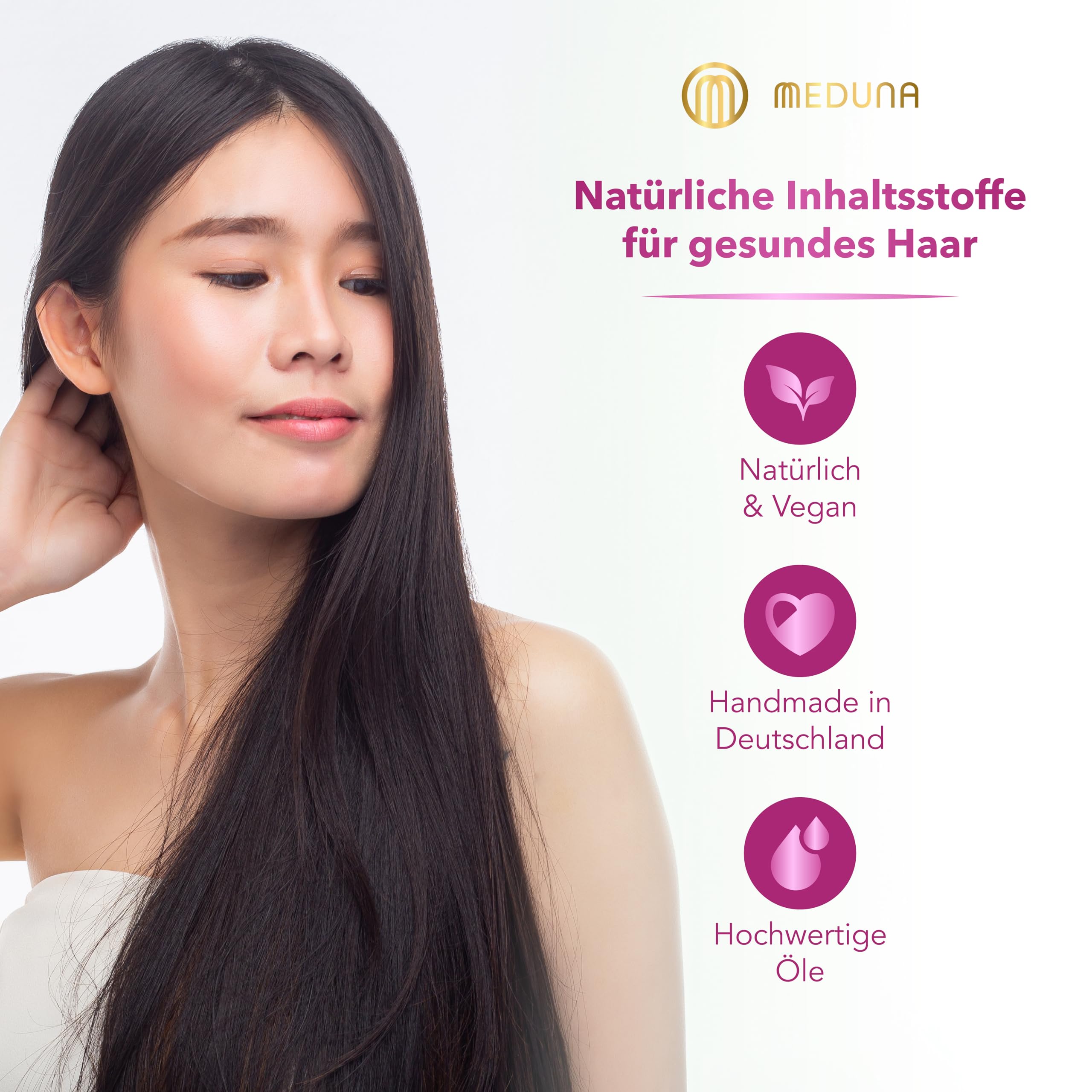 MEDUNA festes Haar-Shampoo Wild Berry 75g - Beerenduft - Haarseife mit Bio-Kokosöl & Shea Butter - Naturkosmetik Haarpflege Shampoo - Pflegeshampoo alle Haartypen - Made in Germany (5)