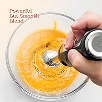 Vista 4 de Set de licuadora de inmersión multiusos, batidora de mano con potente motor de cobre de 800W, alta velocidad, modo Turbo, batidora de mano de 3 en 1