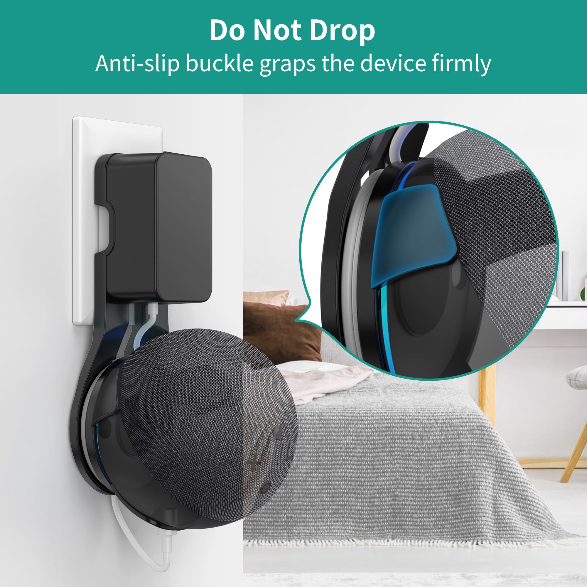 Supporto Parete Per Presa D 5° Gen - Bianco - Design Moderno E Resistente - Foto 9