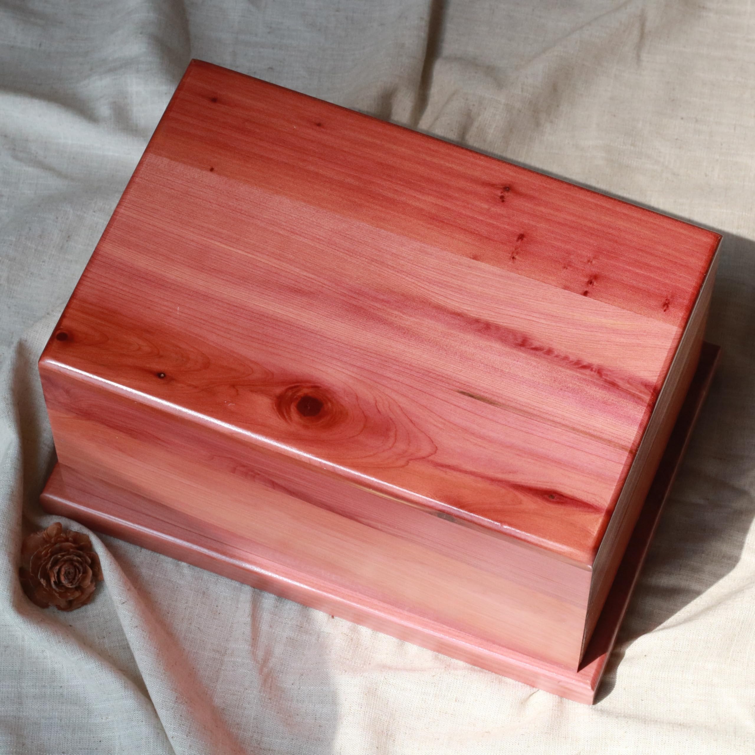 Photo 1 of Miaowooy Cedar Wooden Urn for Human Ashes, Large Urn for Adult Up to 200lbs