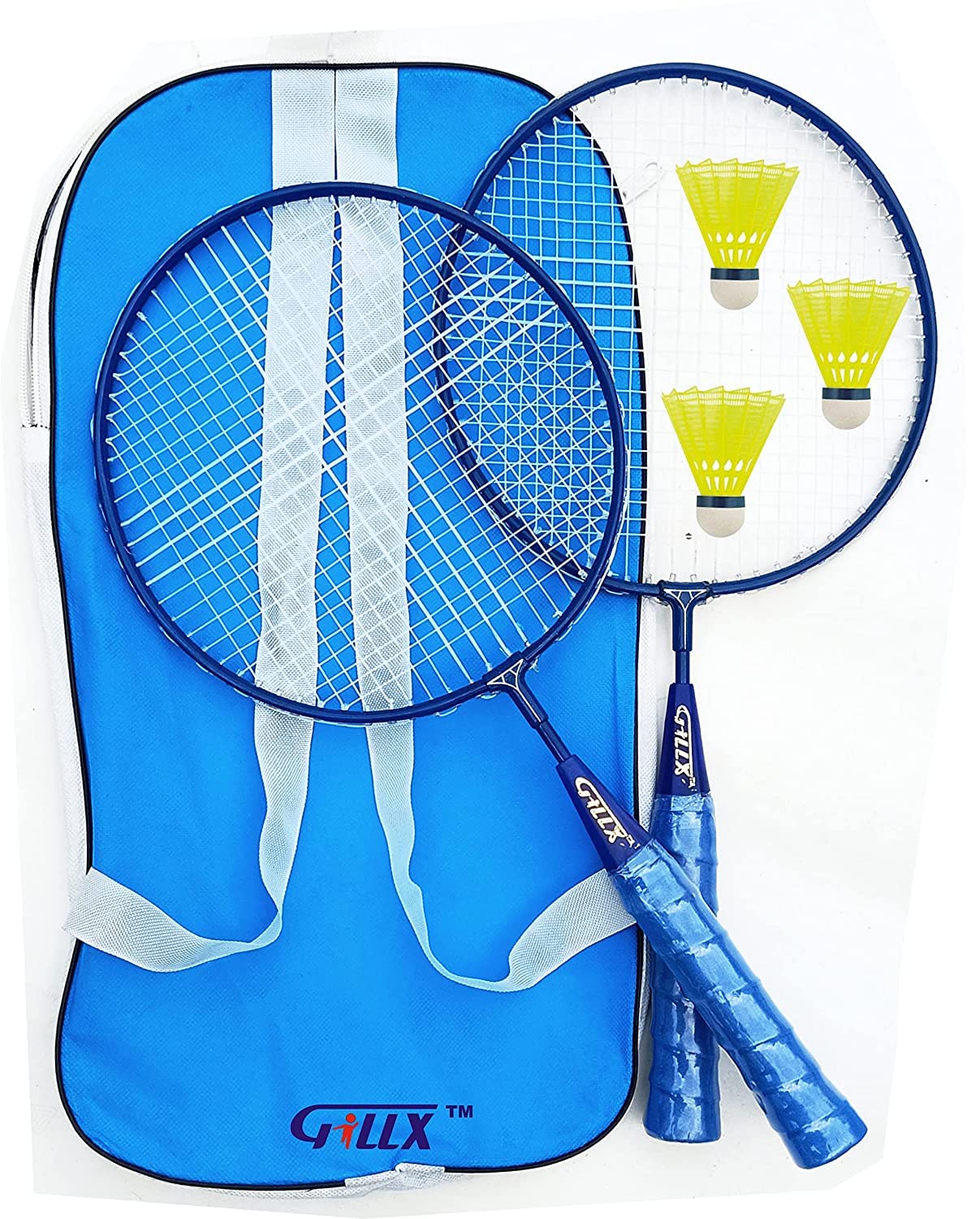 GILLX k4 Badminton Rackets Set of 2 Piece with 3 Nylon Shuttle Cocks for Kids (B0B5N8BNFZ) Amazon Price History, Amazon Price Tracker