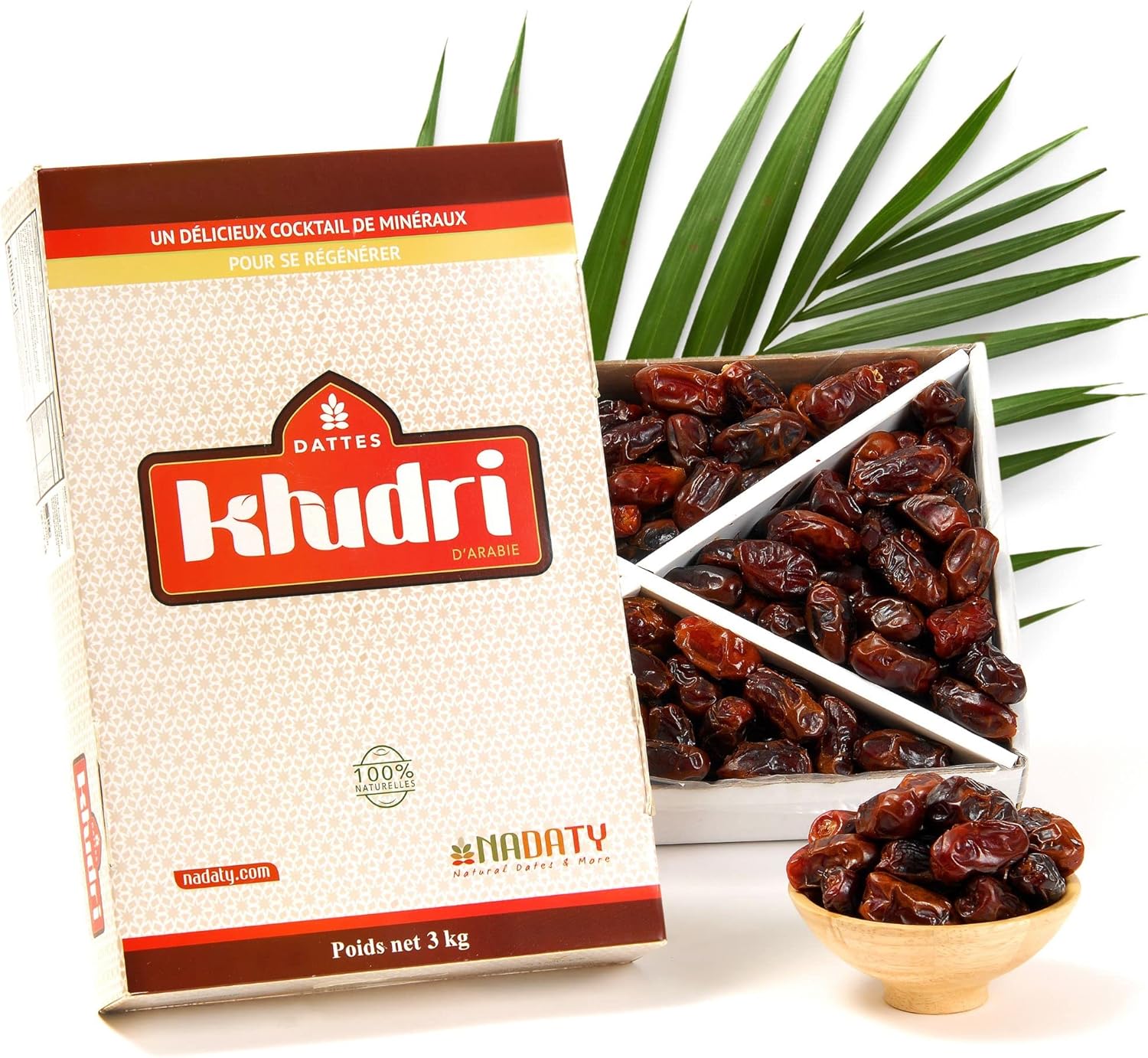 Dattes Khudri Rouges 3kg - NADATY - Un Délicieux Cocktail de Minéraux ...