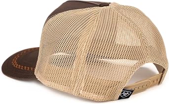 ARIAT Men's Faux Leather Embossed Patch Cap Brown