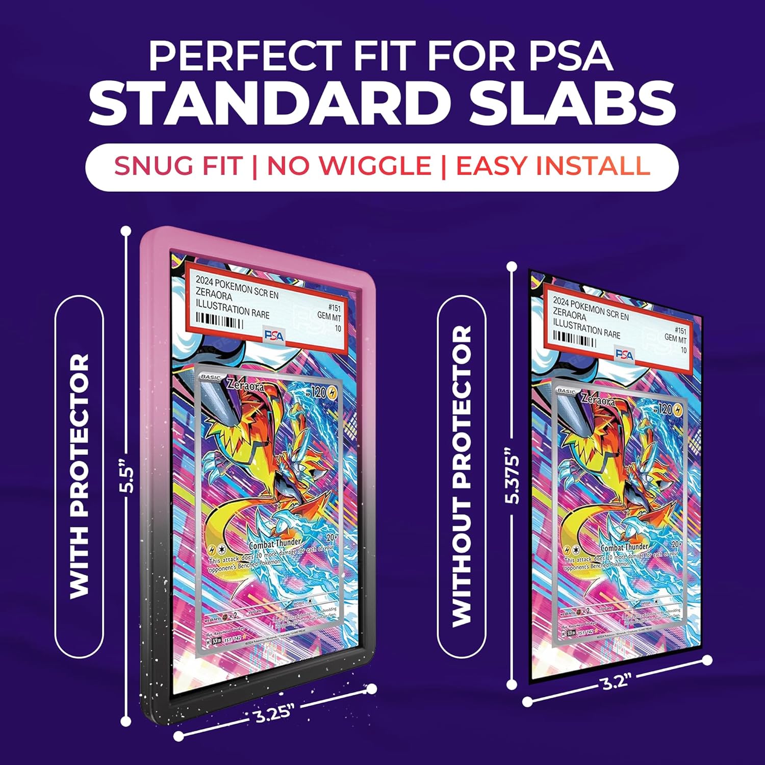 SUPERLIT PSA Gradient Slab Bumper 4 Pack Multi-Color - Guard for PSA Card Protection (Multi Pack 1)