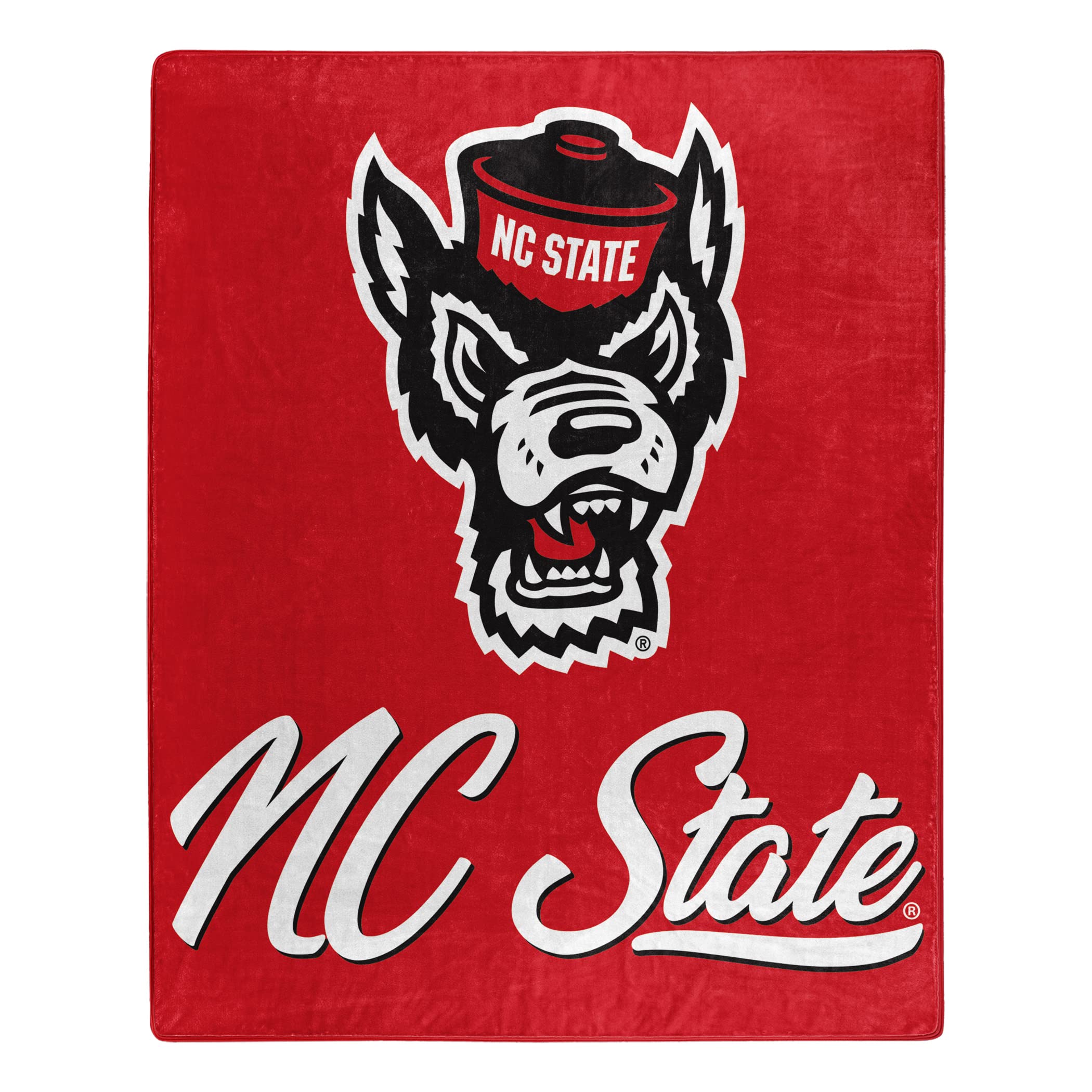 Northwest NCAA North Carolina State Wolfpack Unisex-Adult Raschel Throw Blanket, 50" x 60", Signature