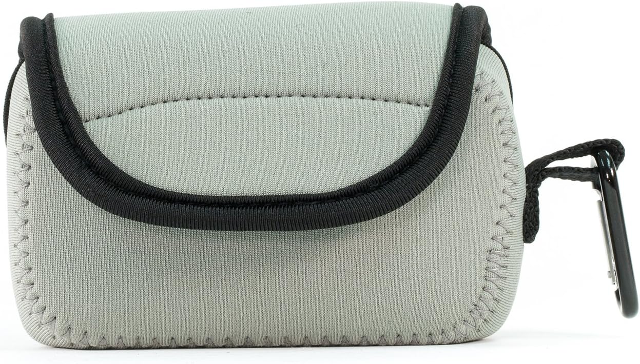 MegaGear Canon Powershot Sx730 Hs, Sx720 Hs, Sx710 Hs, G16, G15 Ultra Light Neoprene Camera Case, With Carabiner - Gray - MG1246, PU Leather - Image 6