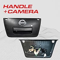 Vista 2 de Master Tailgaters Black Tailgate Handle with Backup Camera Replacement for Nissan Frontier (2013-2016) IP68 Waterproof Parking Grid Lines