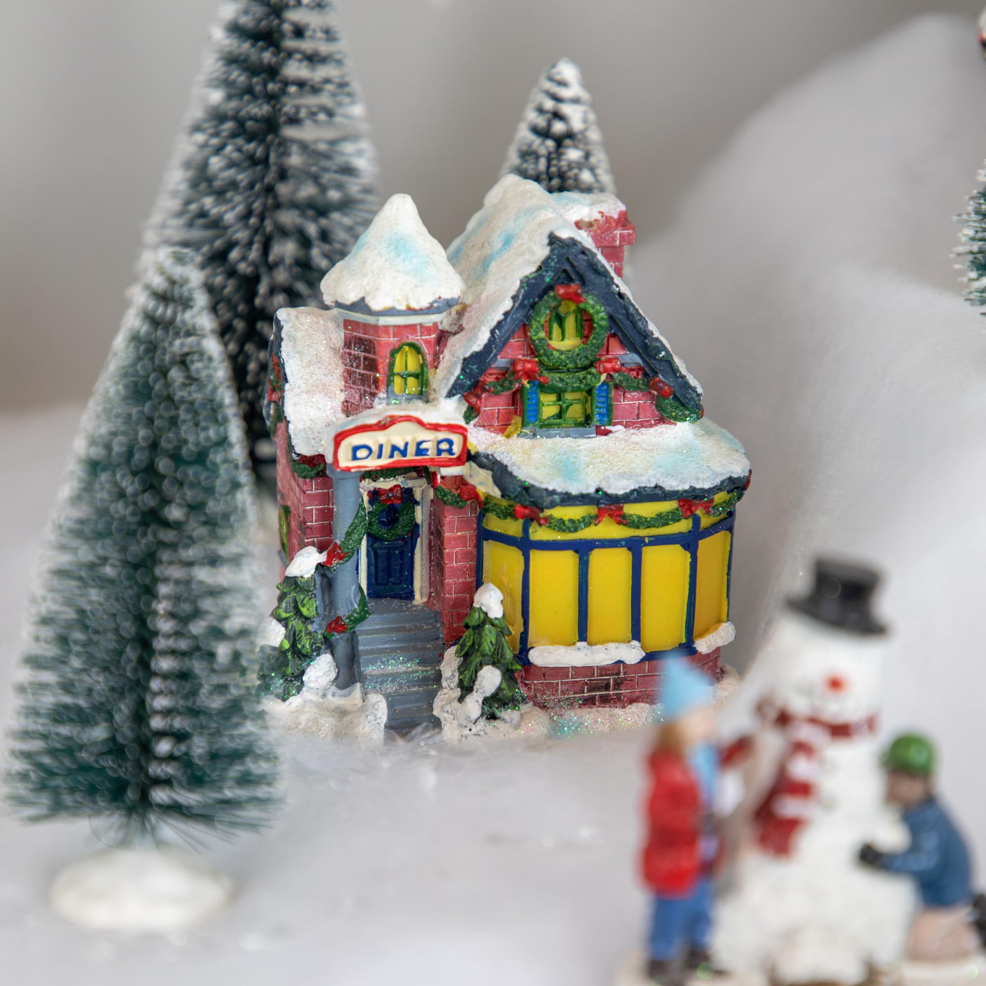 Northlight Snowy Diner Christmas Village Building Decoration - 4
