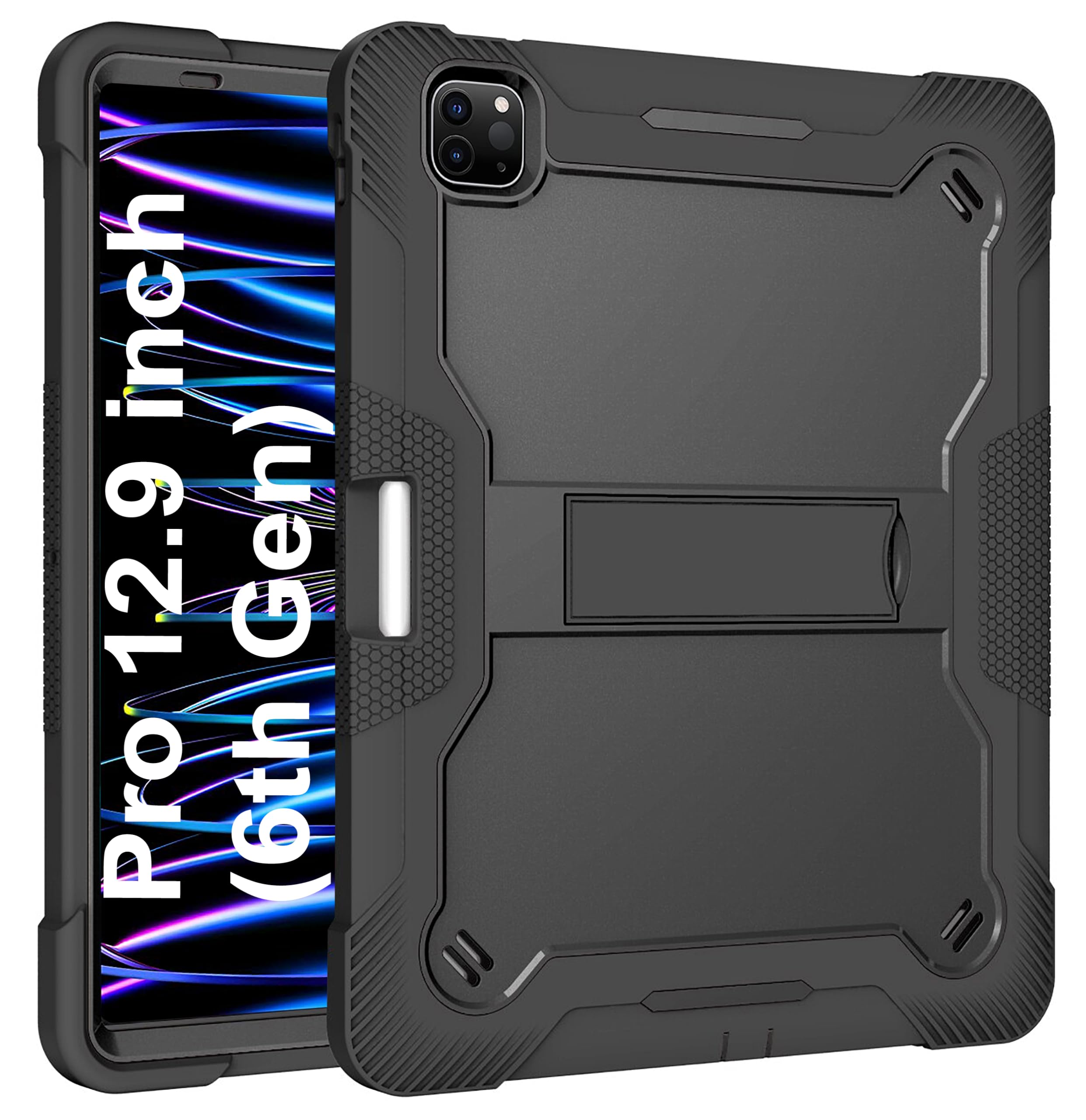 TGK Slim Heavy Duty Shockproof Protection Kickstand Hybrid Case Cover for iPad Pro 12.9 inch 6th Generation Black (B0CR6W1X3H) Amazon Price History, Amazon Price Tracker