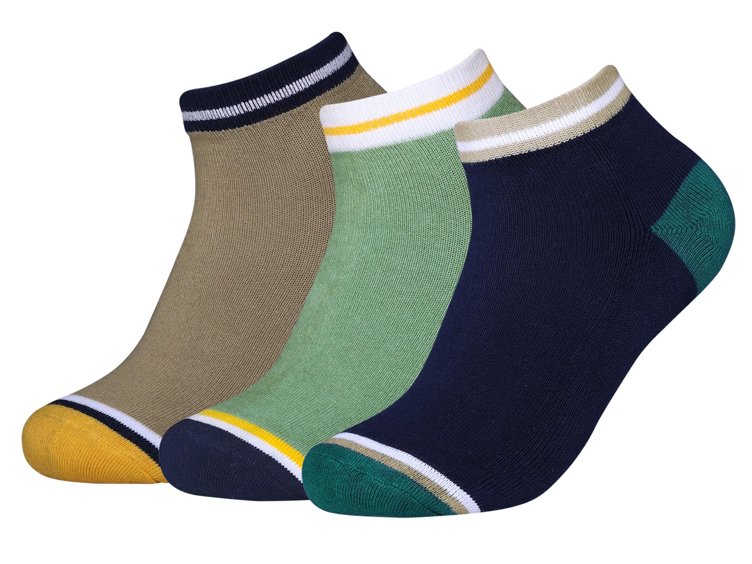 fabdon Men's Half Cushioned Socks I Combed Cotton Colorful Design with Soft Breathable I Padded Base & Anti-bacterial I Free Size Comfortable Sock for Casual Sports Running & Hiking-picture-54