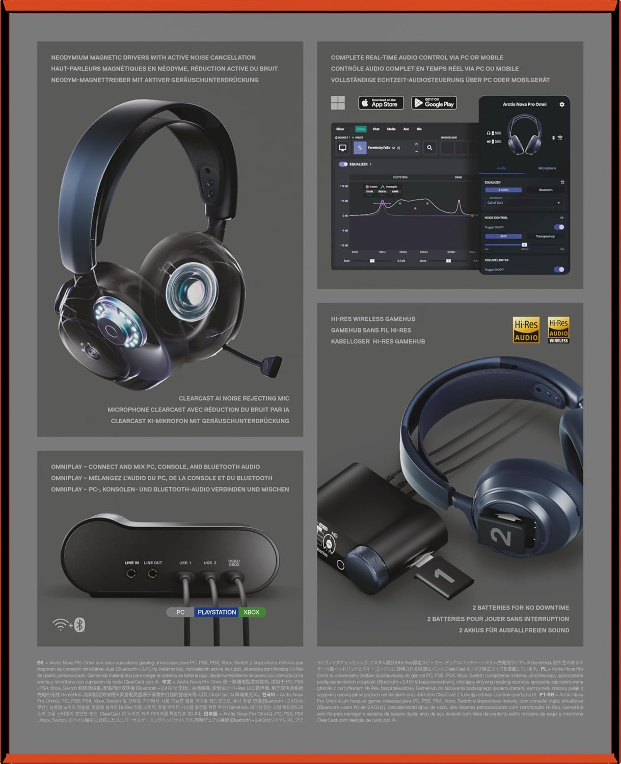 Arctis Nova Pro Omni - Cuffie gioco wireless Hi-Res - Cuffia gaming - Immagine 17