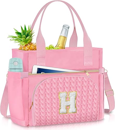 Rosa-H, bolsa de almuerzo reutilizable, adulto, 13 x 10.8 x 5.7 pulgadas, 13 pulgadas de largo x 10.8 pulgadas de ancho x 5.7 pulgadas de alto